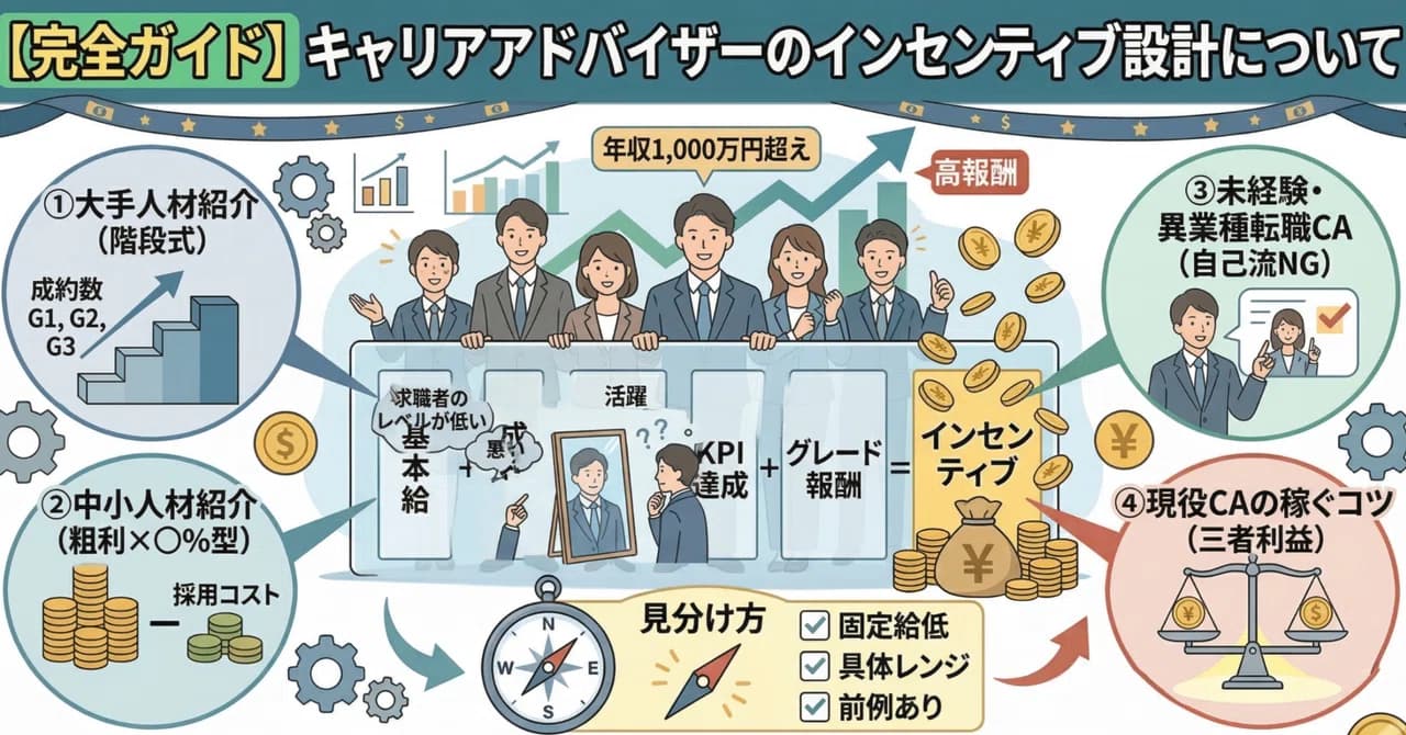 【完全ガイド】キャリアアドバイザーのインセンティブ設計について