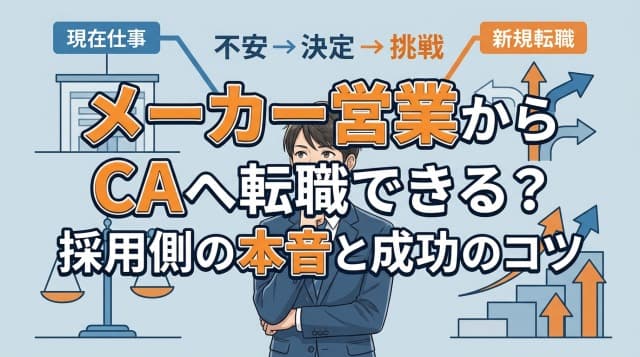 メーカー営業からキャリアアドバイザーへ転職できる?