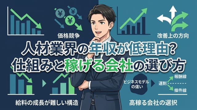 人材業界の年収が低いと言われる理由とは