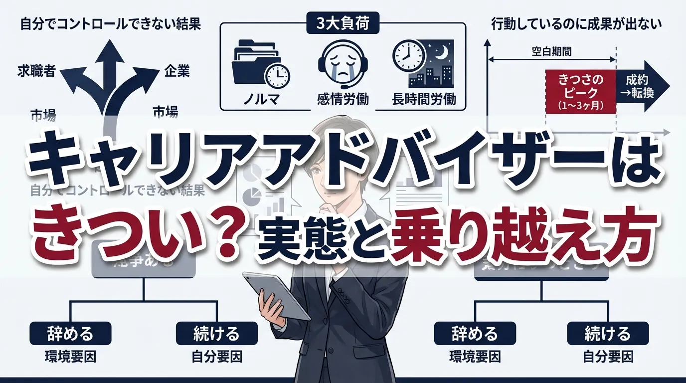キャリアアドバイザーはきつい?
