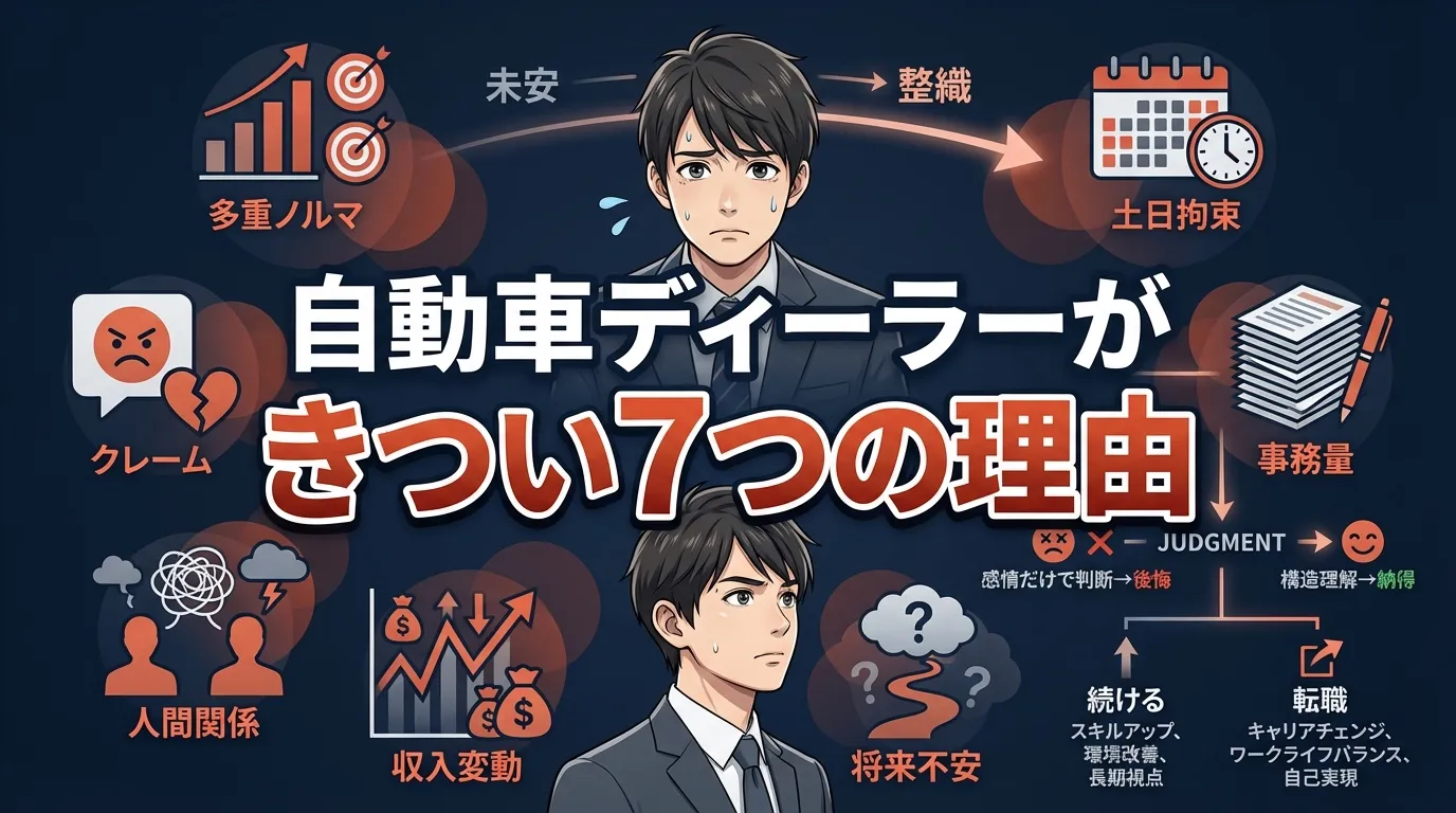 自動車ディーラー営業はきついのか?