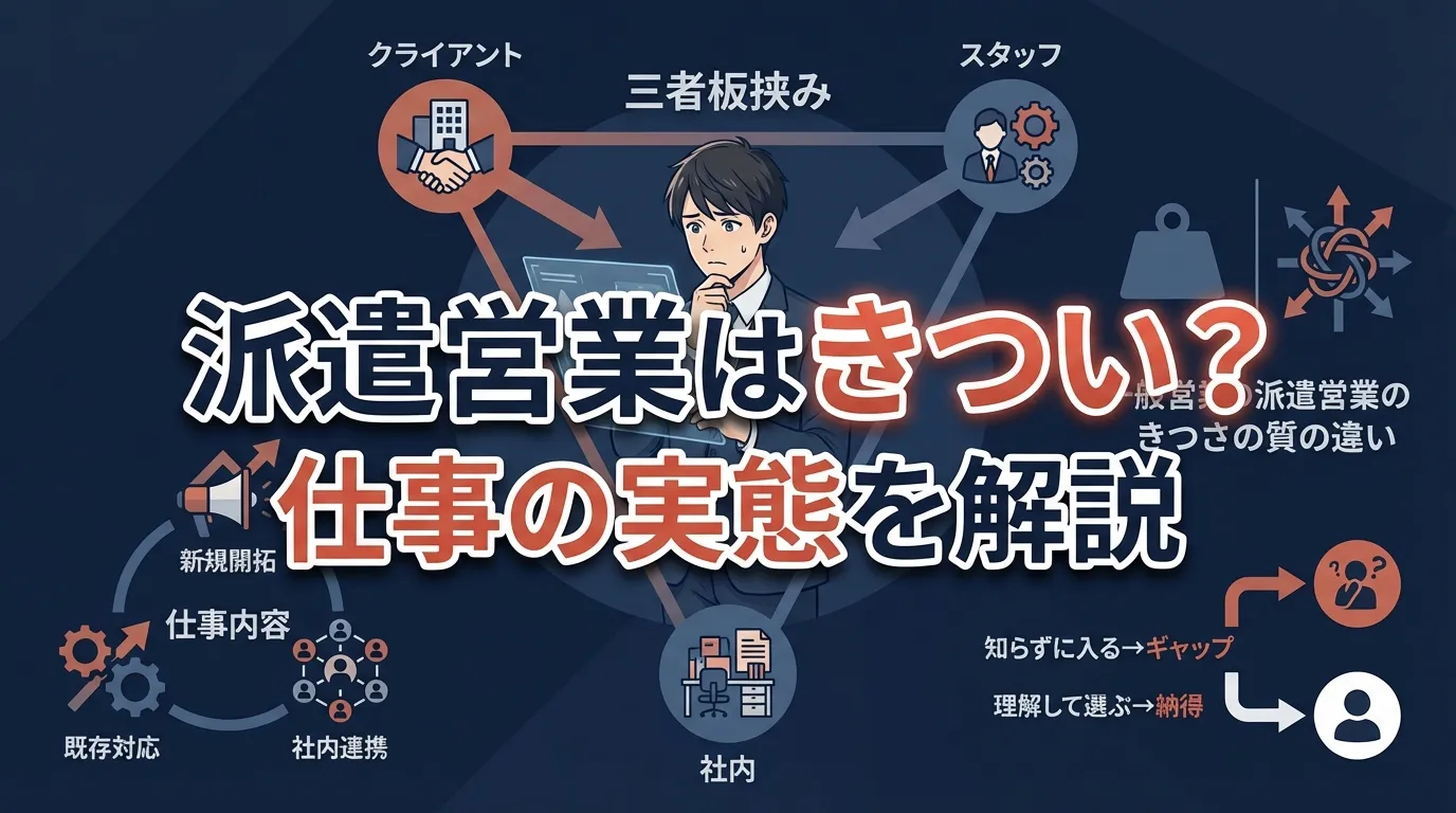 派遣会社の営業職はきつい?
