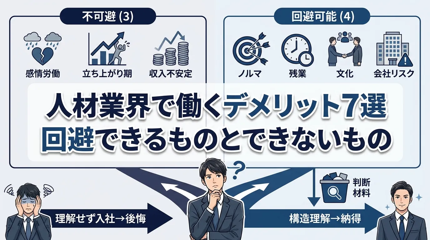人材業界で働くデメリット