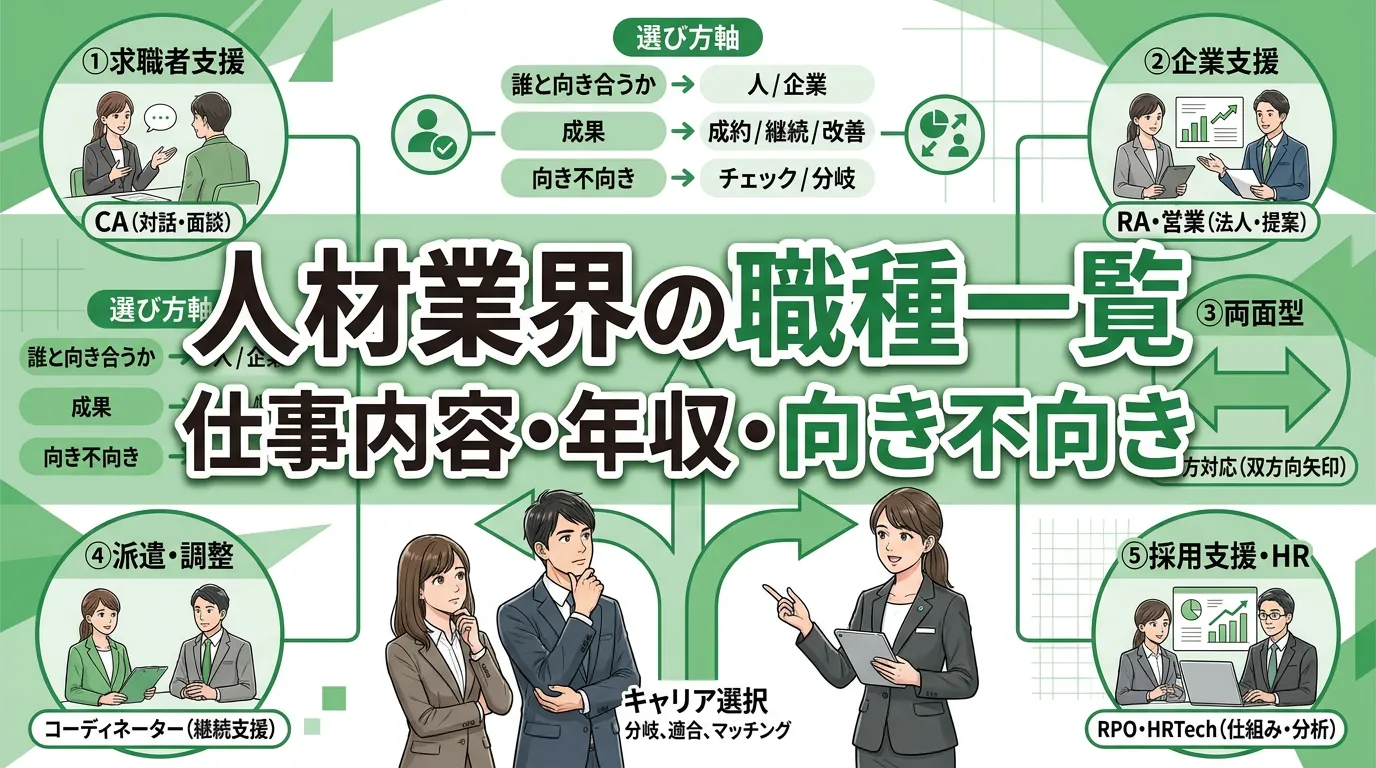 人材業界の職種は何がある?